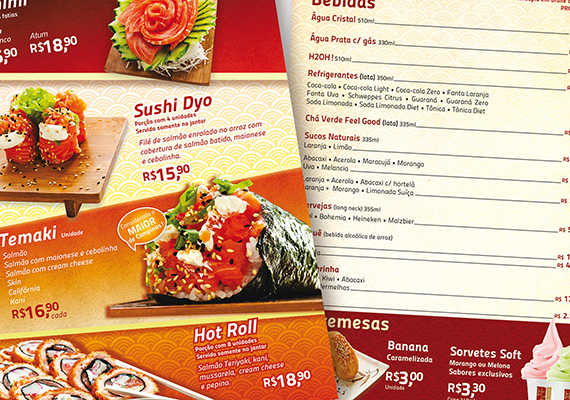Cardápio.